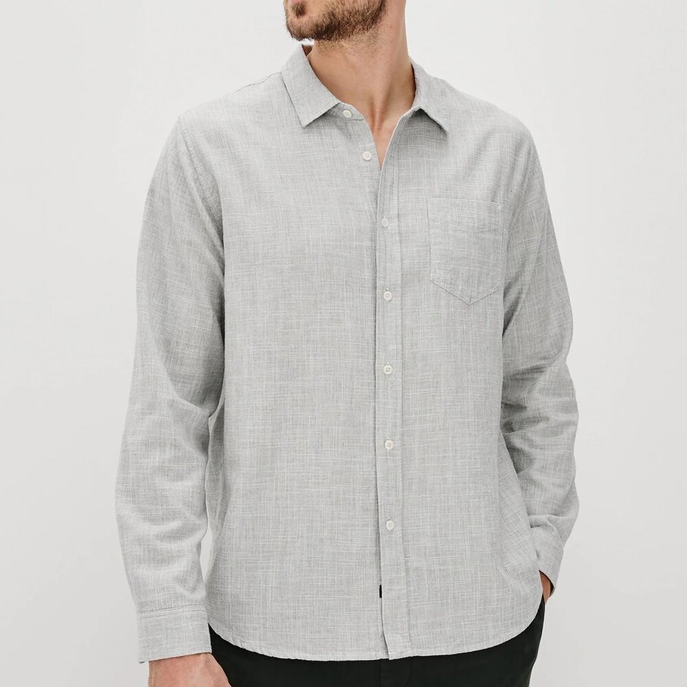 Rails Men's Wyatt shirt Platinum Etch Shirt Size XXL